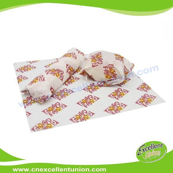 EX-WP-003 Greaseproof Food Packaging Paper for Wrapping Hamburgers, hot dog, bread