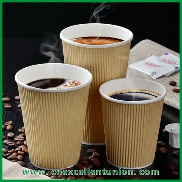 Ripple Double Wall Paper Cup Coffee cup Hot Drink Cup