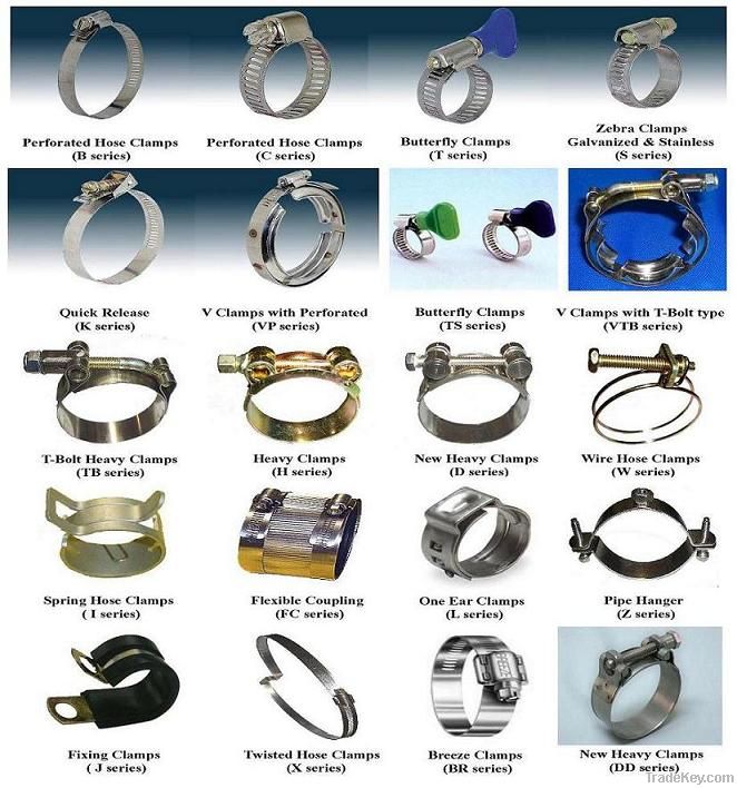All kind of Hose Clamps