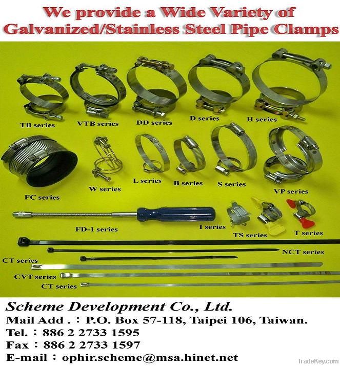 All kinds of HOSE CLAMPS & CABLE TIES