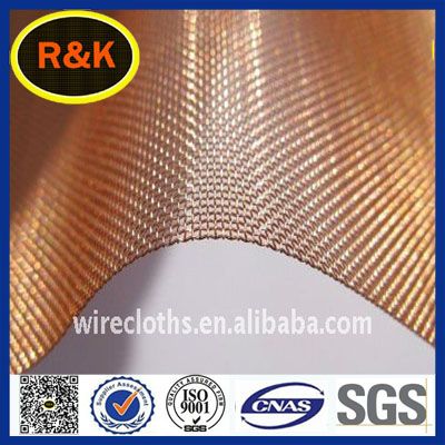 Shielded signals Copper Wire Mesh/ brass decorative wire mesh