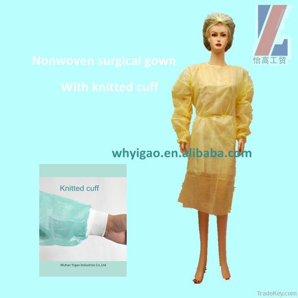 Nonwoven surgical gown