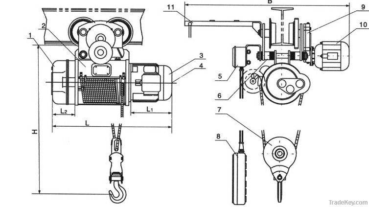 MD1 series electric wire rope hoist