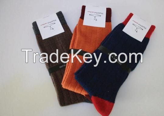 CASHMERE RIB SOCKS "PIRANDA Clothes"