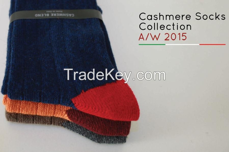 CASHMERE RIB SOCKS "PIRANDA Clothes"