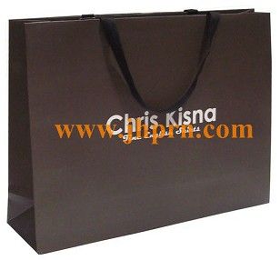 brown shopping bag with logo printing