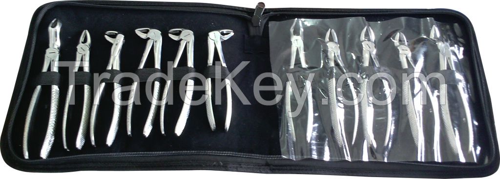 Dental Extracting Forceps English pattern 11 Piece set 