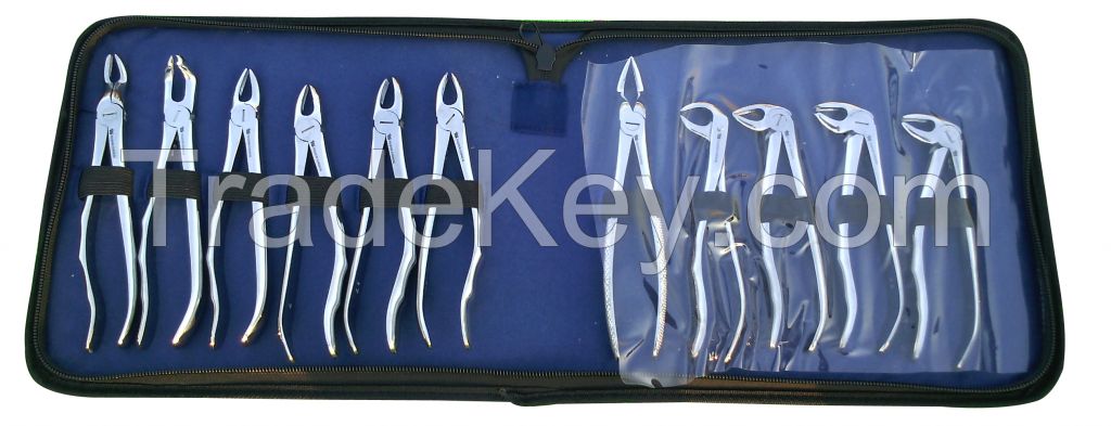 Dental Extracting Forceps Finger pattern 11 Piece set 