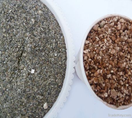 Raw and expanded vermiculite