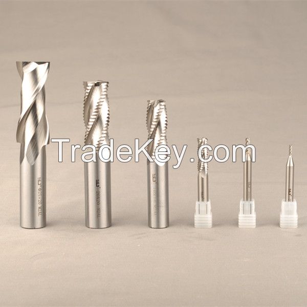 hss 4 flute straight end mill cutter with standard sizes