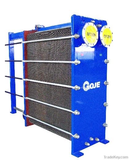 wide flow plate heat exchanger