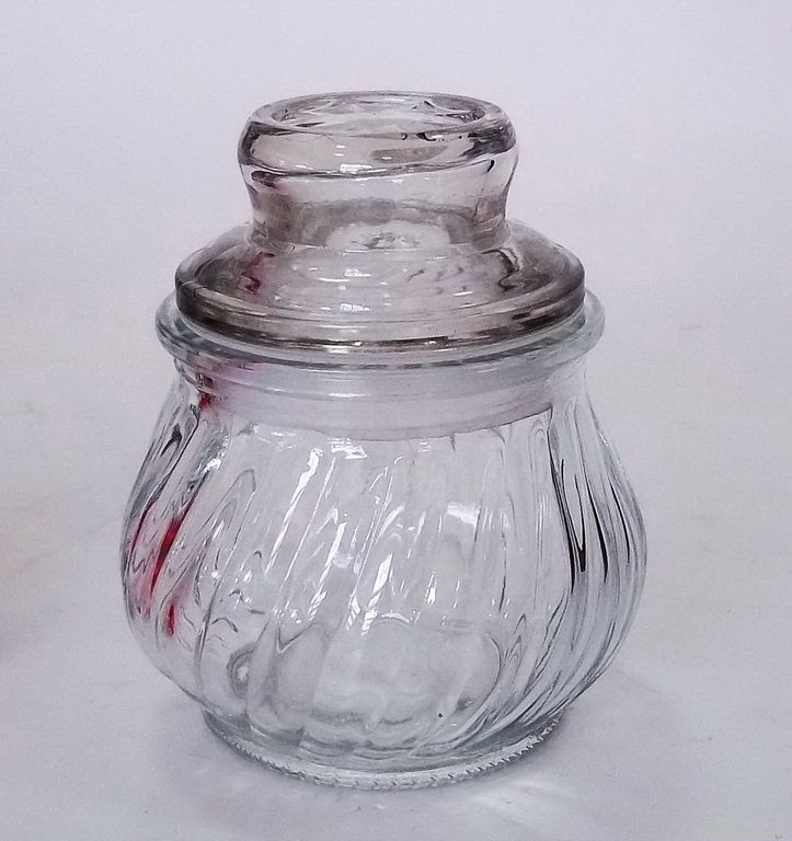 Glass storage food jar for home use