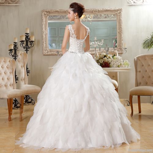 white wedding dress two shoulder sash wedding dress