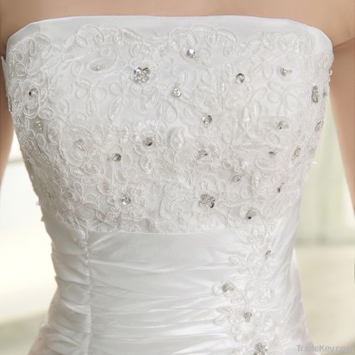 tube top wedding dress tail dress