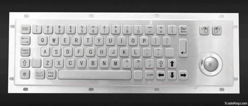 Vandal Kiosk Metal Keyboard With Trackball (KMY299D)