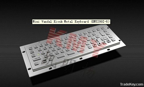 Mini Vandal Kiosk Metal Keyboard (KMY299I-6)