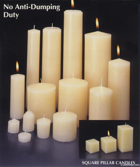 Duties Free Pillar Candle