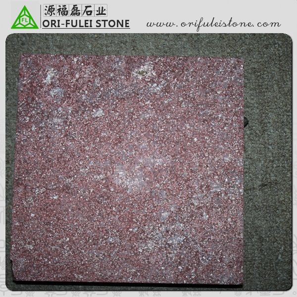 Vivid Red Granite Flamed or Bush hammered specially for paving or paver