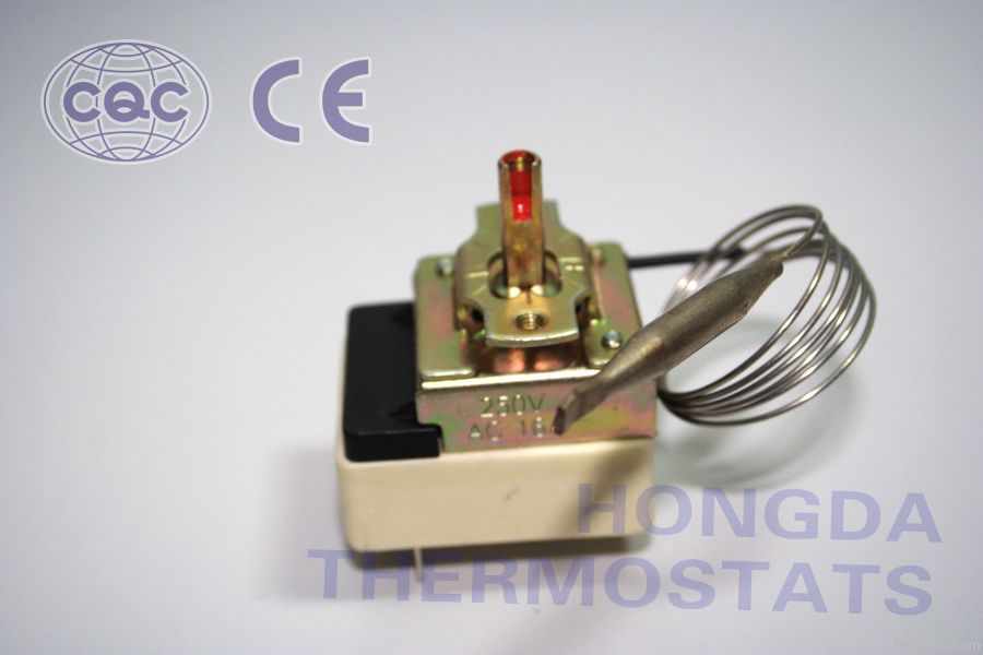 Immersion heater thermostat