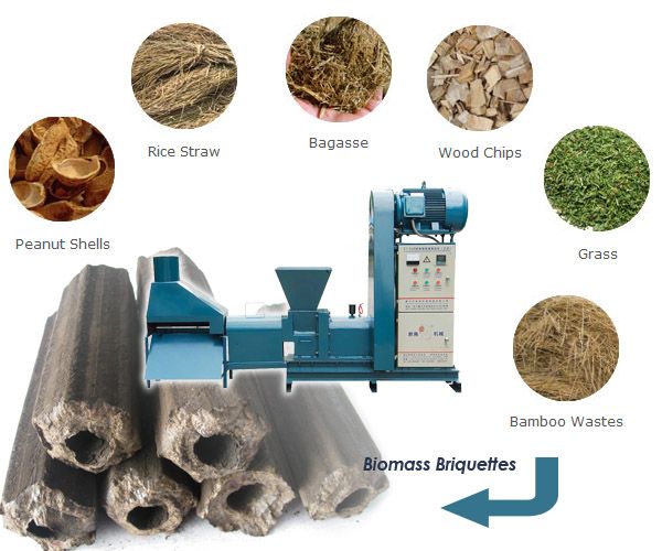 Biomass briquette making machine