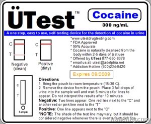 COC 300ng Single Panel Dip Drug Test
