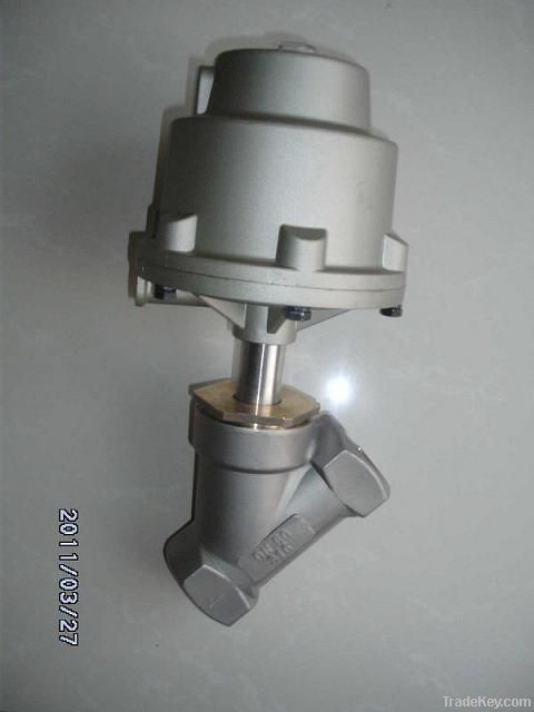 pneumatic angle seat valve
