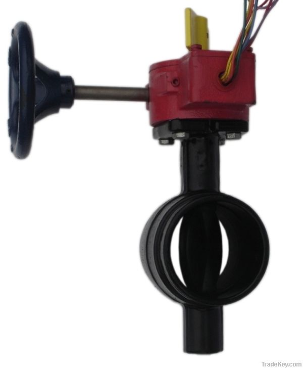 FM Approved Butterfly Valve-300PSI-Grooved-End