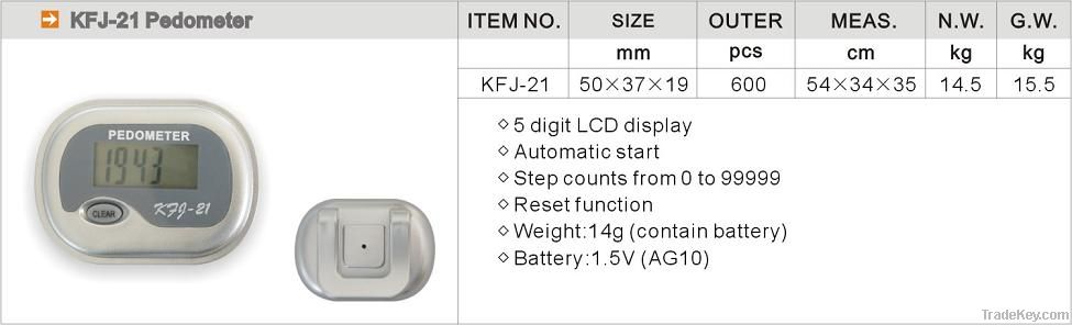 KFJ-21 Digital Pedometer