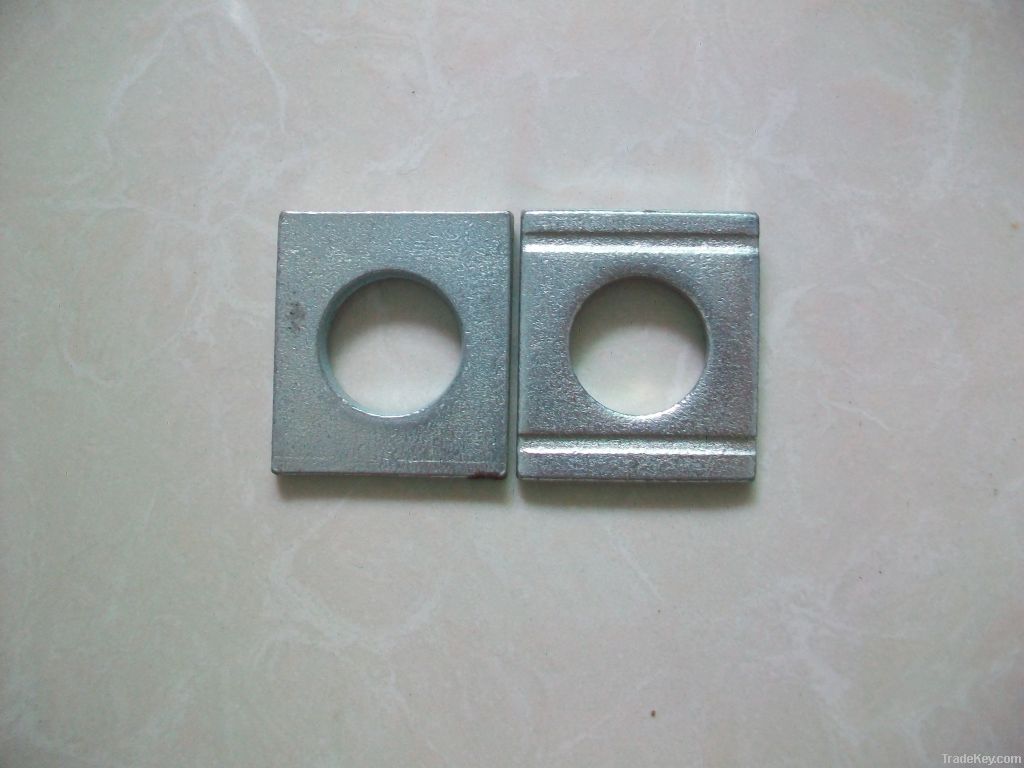 Square taper double slots washers