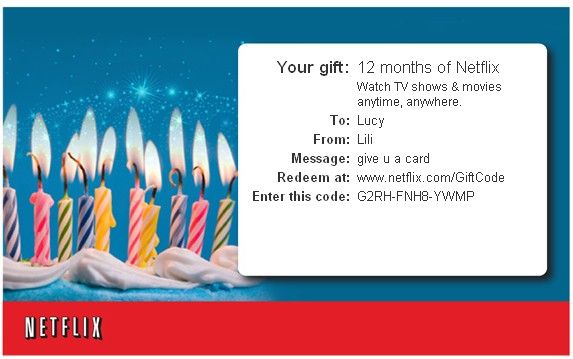 Netflix Plus $25 Gift Card / 12 Month Gift Subscription