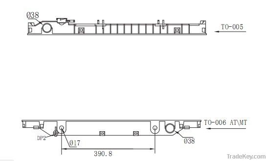 TOYOTA-003 plastic auto radiator tank