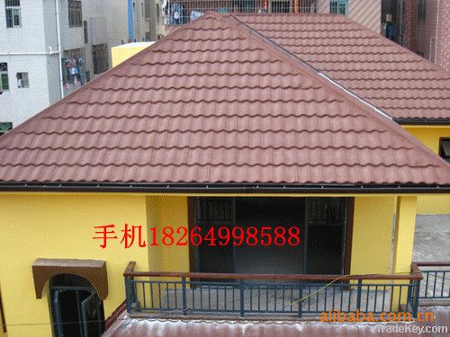 colorful stone coated steel roofing tiles