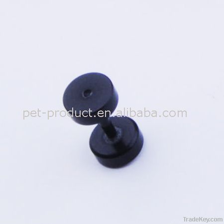 Stainless steel pulley plated black color hanging ear plug