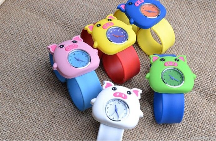 Children silicone slap watch