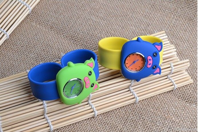 Children silicone slap watch