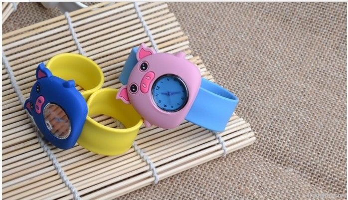 Children silicone slap watch