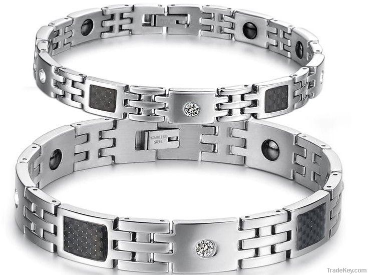 Negative Ion Stainless Steel Bracelet