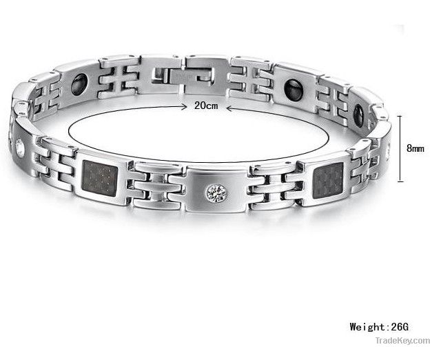 Negative Ion Stainless Steel Bracelet