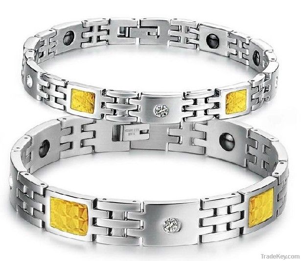 Negative ion stainless steel bracelet