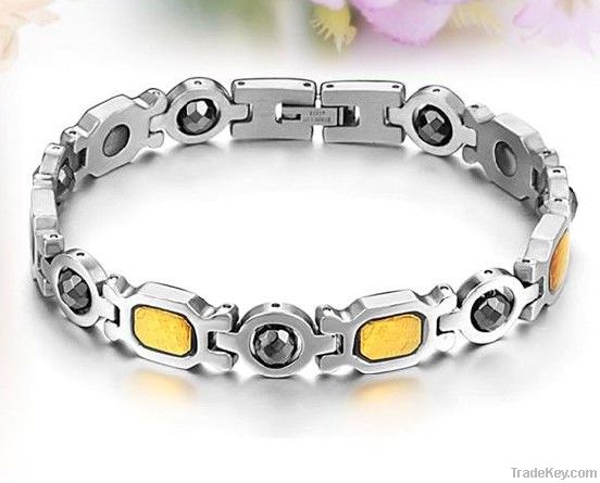 Negative ion stainless steel bracelet