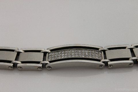 Negative ion stainless steel bracelet