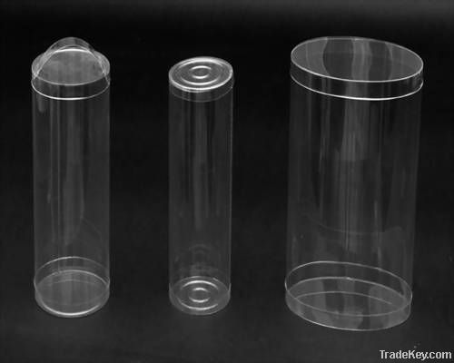 Transparent plastic cylinders tubes packaging