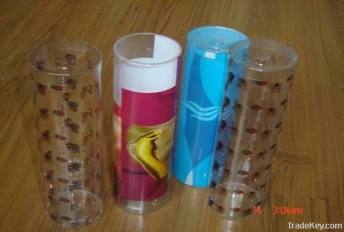PVC print cylindric tubes packaging