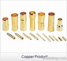 Brass tubular pin connectors