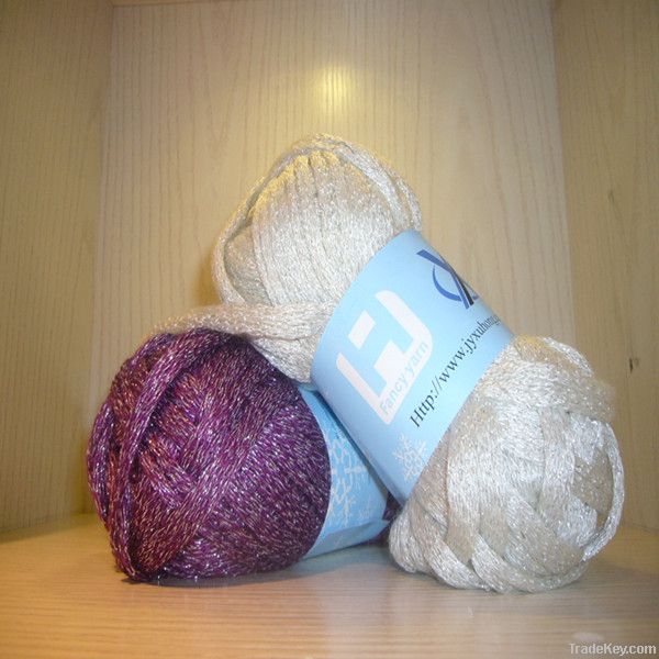 new style shining fancy mesh yarn with lurex