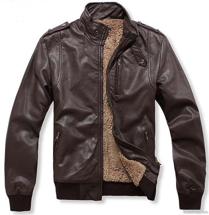 Men leather jacket, bomber jacket