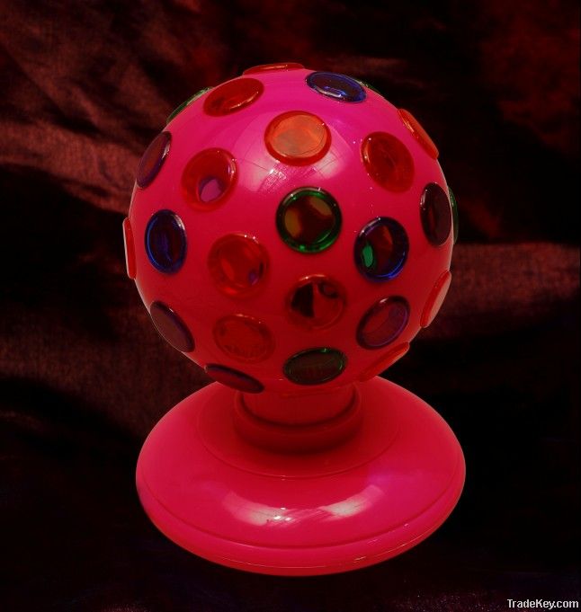 Pink Rotating Flashing Disco Ball With Speakers