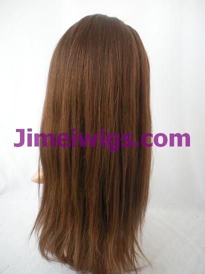 Front lace wig with weft back