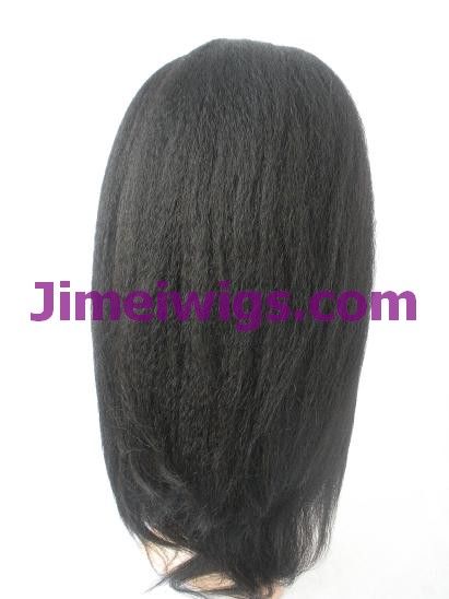 Front lace wig with stretch lace back