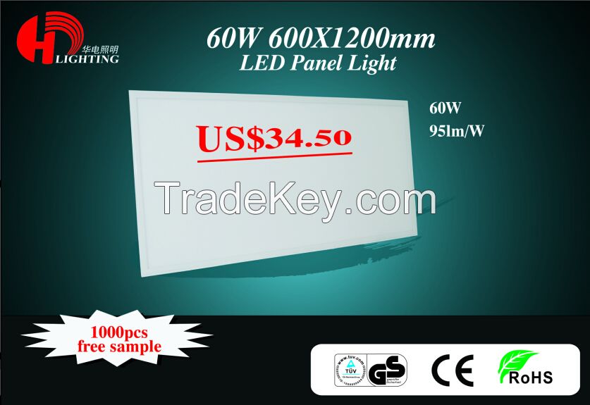 2X2FT 40W 347-480V thin LED ceiling Panel light for North America market with DLC approved